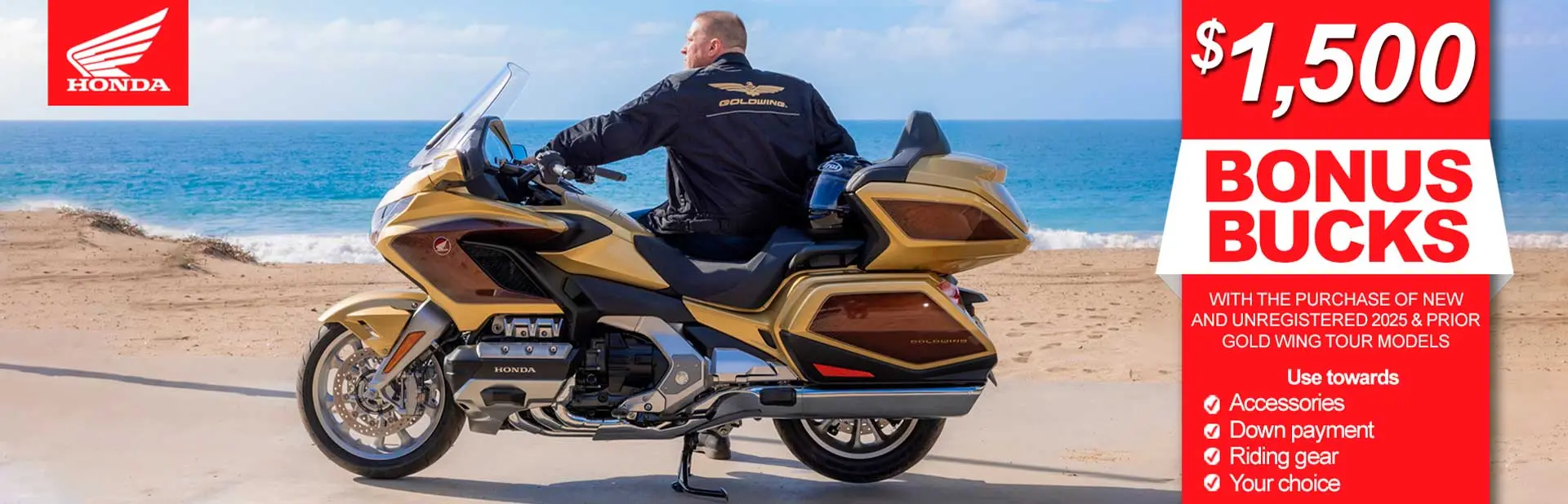 Read more about the article $1,500.00 Bonus Bucks on 2025 Gold Wing Tour 50th Anniversary