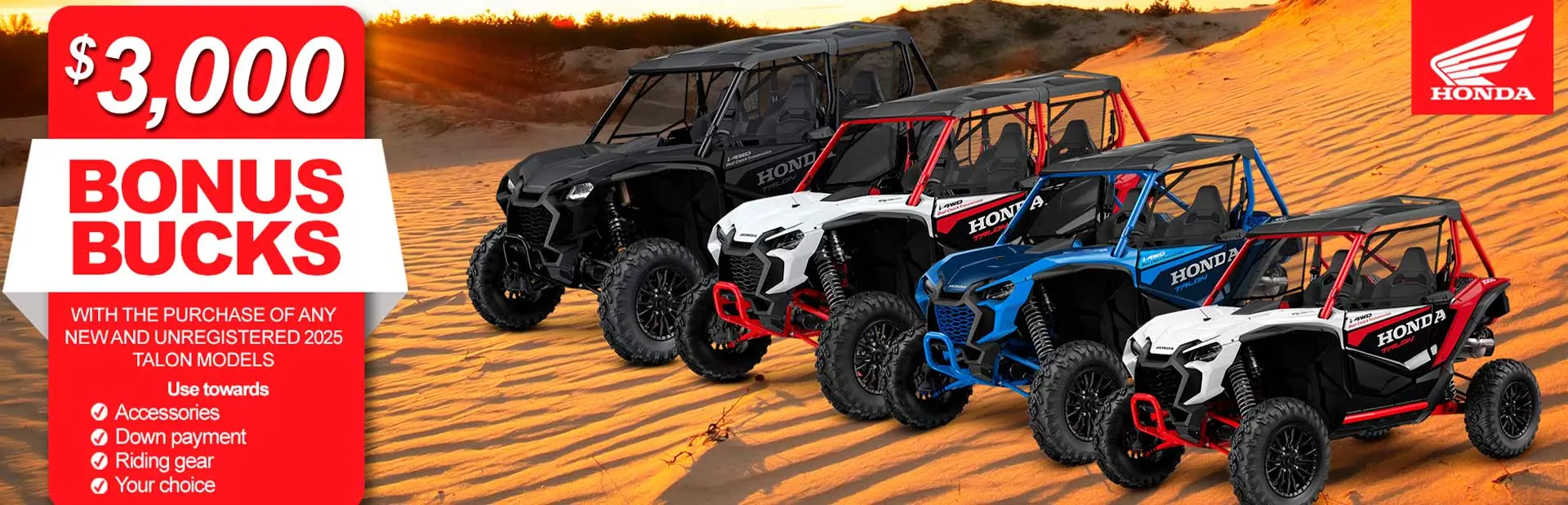 Read more about the article $3,000.00 Bonus Bucks on 2025 Talon